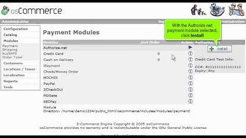 How to add payment modules in OsCommerce (Flipper Host)