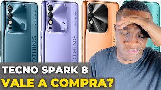 🔥[REVIEW - PT]: Tecno Spark 8 - Será Que Vale a Pena COMPRAR? (Opinião Sincera)