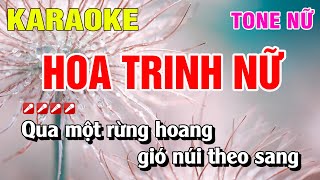 Karaoke Hoa Trinh Nữ Tone Nữ Nhạc Sống 2023 | Nguyễn Linh