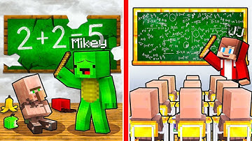 JJ and Mikey: POOR vs RICH School Battle in Minecraft - Maizen