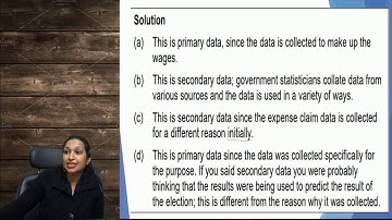 ACCA F2-Lecture 1-Sources of data and analysing data