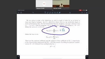 CTNT 2022 - Algebraic Number Theory (Lecture 2) - by Hanson Smith