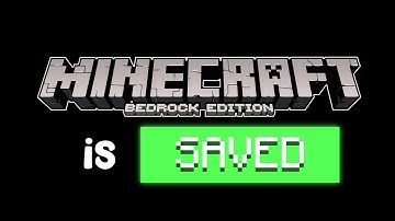 Minecraft Bedrock Is Saved