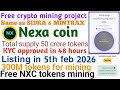 Nexa coin mining 2025||Free crypto project in telugu|#nexacoin #nexa #nexachain #NXC #interlink #itl