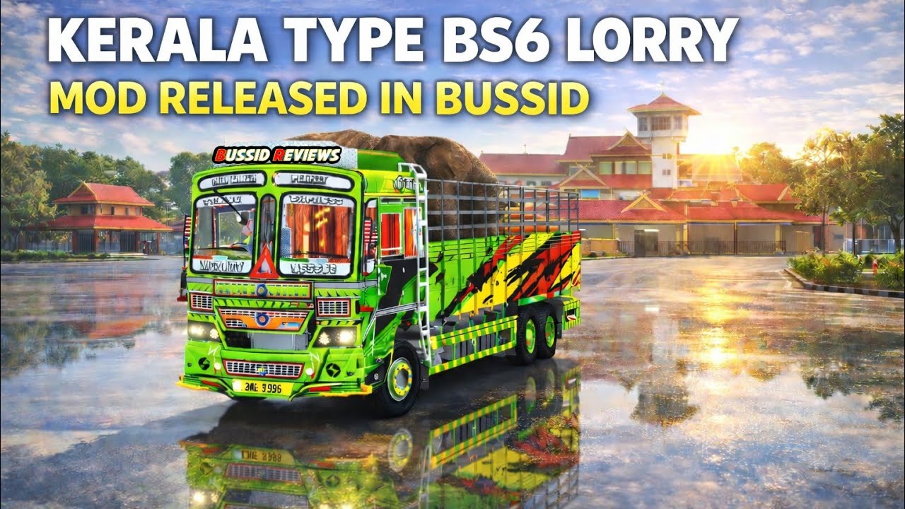 🎀🤩Kerala Type Ashok Leyland👑Bs6 Lorry Mod Released😍Bussid 😎