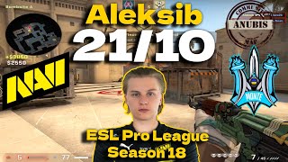 CSGO POV NAVI Aleksib (25/13) vs Monte (Mirage) @ ESL Pro League Season 18