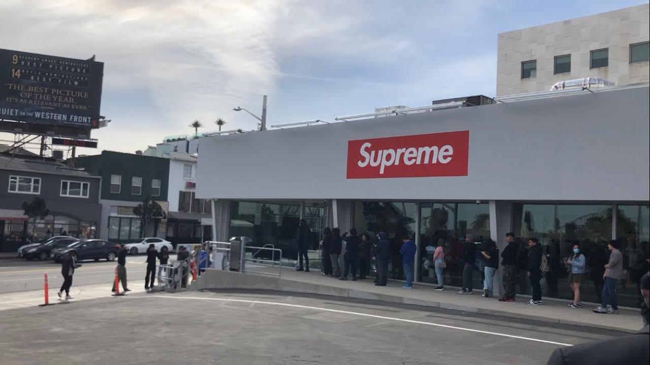 WENT TO THE NEW SUPREME STORE IN WEST HOLLYWOOD SUNSET BLVD AND COPPED