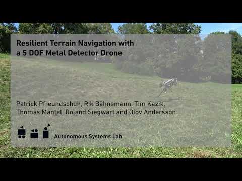 Resilient Terrain Navigation with a 5 DOF Metal Detector Drone (ICRA 2023)