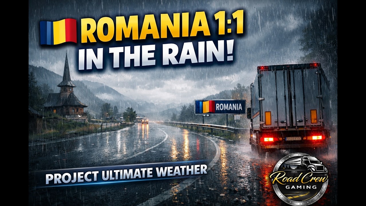 ETS2 | Realistic Driving | Map of Romania 1:1| Project Ultimate Weather ...