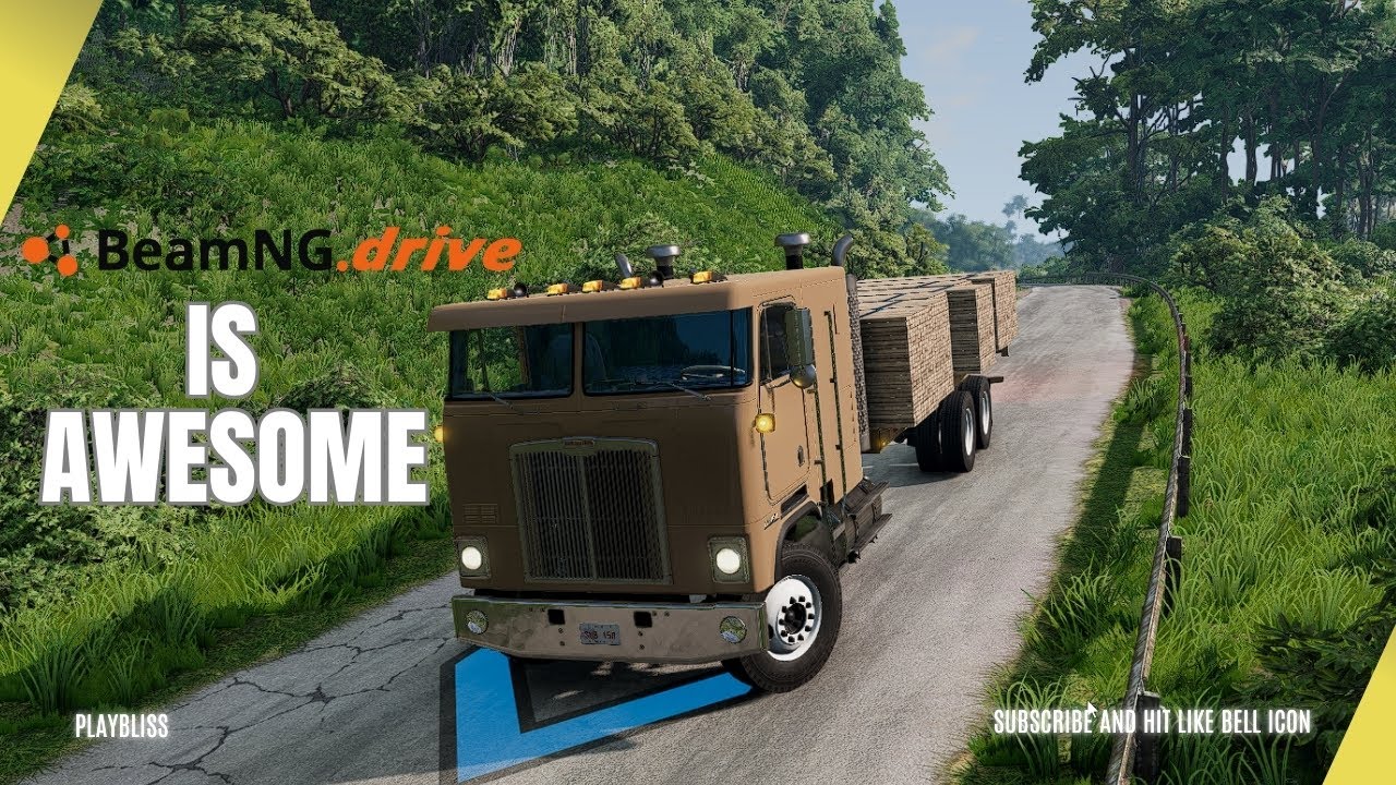 Gavril S-Series Wood Delivery Truck Mission | BeamNG.drive Gameplay | 4K 60 FPS Gameplay | Playbliss