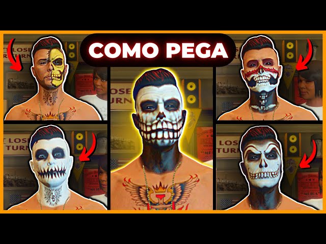 GTA 5 ONLINE  COMO OBTER E SALVAR TODAS AS PINTURAS FACIAIS DE HALLOWEEN  PARA SEMPRE EM 2022 