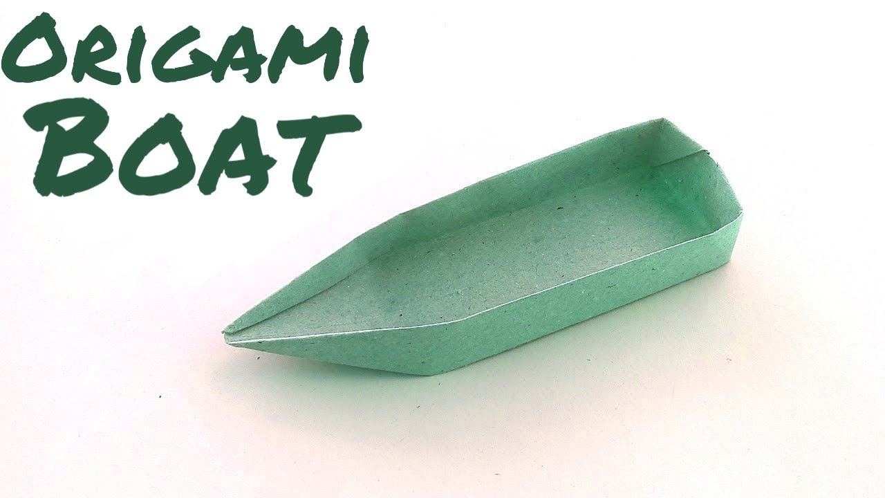 Origami boat tutorial Origami Paper Canoe ( Without glue) YouTube