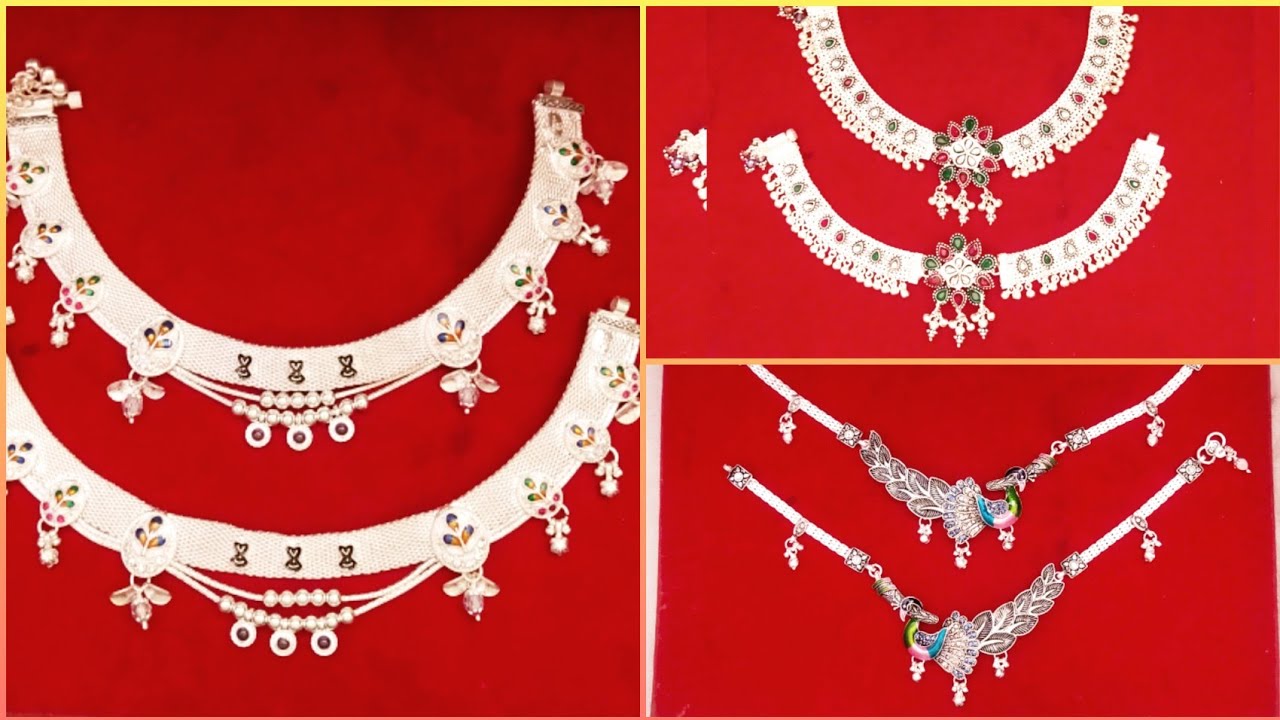 Latest silver payal designs with weight and price 2022 | Silver anklets designs | Payal ka designs