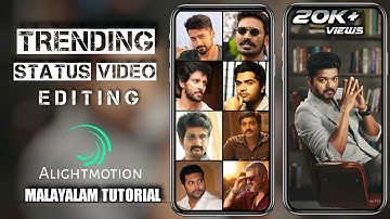Trending New HD Photo Moving Status Video Editing|Alightmotion Malayalam Tutorial 2020