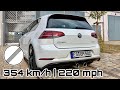 POV: HGP Golf 7 R 3.6 BiTurbo | 220 mph | 354,1 km/h TopSpeed Night-Run | 100-300 km/h | DynoTest 🚀