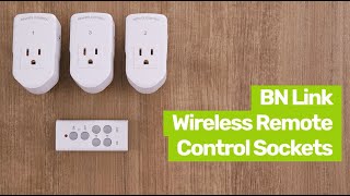 BN-LINK Wireless Remote Control Electrical Outlet Switch for Lights, Fans, Christmas Lights, Small Appliance, Long Range White Learning Code, 3Rx-1Tx