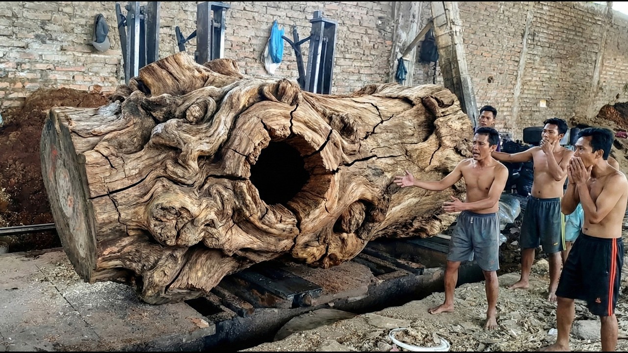 Big Log, Big Risk, ZERO Cost Solution Sawmill Reality - YouTube