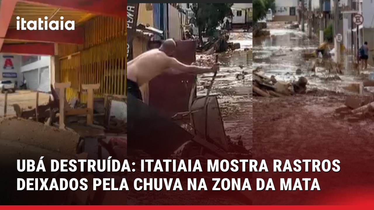 CHUVA EM UBÁ: DESTRUIÇÃO NO CENTRO DA CIDADE DA ZONA DA MATA É MOSTRADA PELA REPORTAGEM DA ITATIAIA