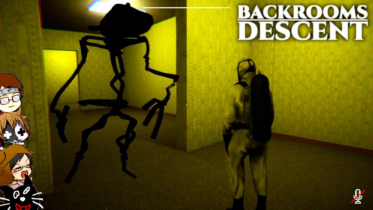 【4人実況】大流行した不気味で怖い部屋をひたすら歩き続けるゲーム『 Backrooms Descent 』