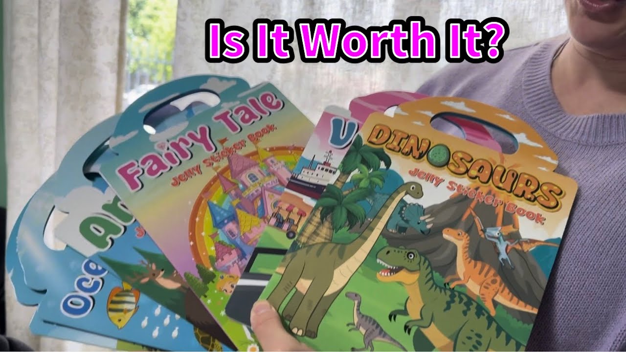 Reusable sticker books+ travel fun for toddlers - YouTube