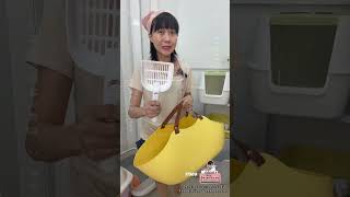 กระบะทรายแมวแบบพกพา