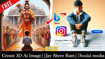 how to create 3d Ai images with Ram ji & Create new bing Account|| bing image creator#editing