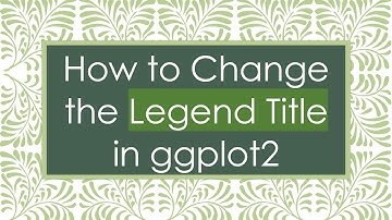 How to Change the Legend Title in ggplot2