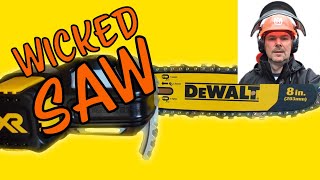 Using the Dewalt Battery Powered Pole Saw on Forest Trails  E177