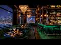 Cozy Chicago Bar Ambience on a Rainy Night ⛈ Smooth Jazz Saxophone &amp; Rain Sounds for Relaxation