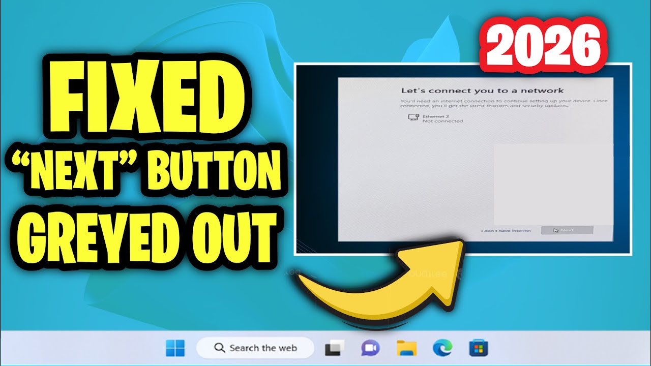 Fix “Let’s Connect You to a Network” Next Button Greyed Out in Windows 11