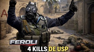 4 KILLS DE USP NO MAPA MIRAGE‼️ COUNTER STRIKE 2