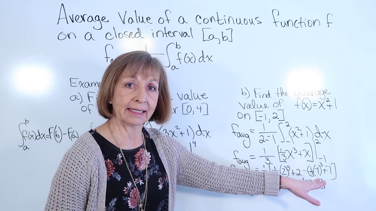 The average value of a function on a closed interval, two examples