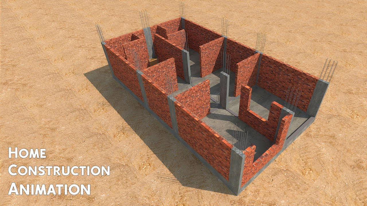 Step by Step | RCC House Construction 3D Anmation - YouTube