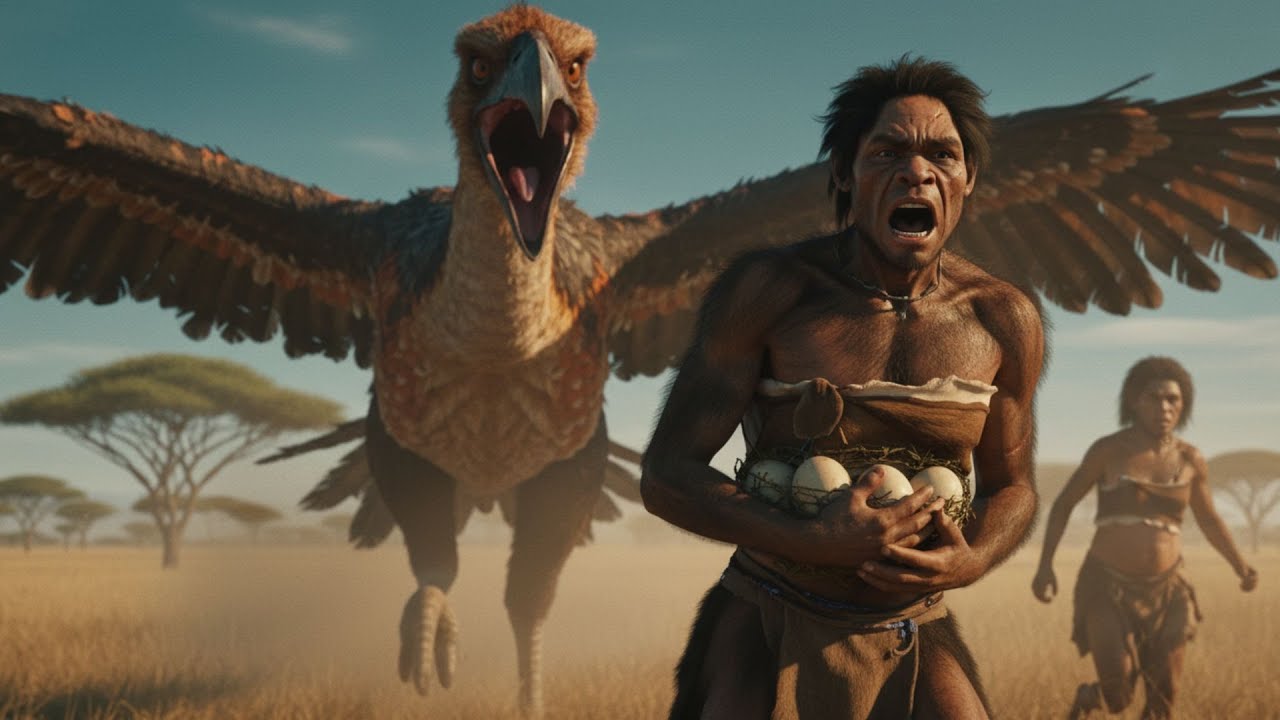 Life 2.7 Million Years Ago: Homo habilis & Ancient Bison VS Giant Lion Ancestor – The Deadliest Enco