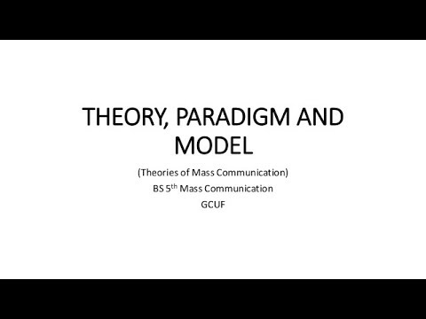 Differences between Theory Paradigm and Model