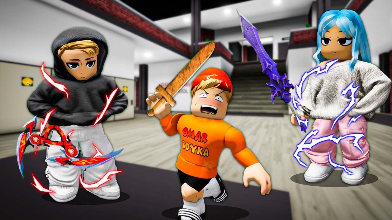 فيلم روبلوكس : نوع سلاحك يحدد قوتك 😱🔥( جالي سيف خشب🗡️😲) الكل ضحك عليا ولكن اتصدموا في الاخر😈🔥