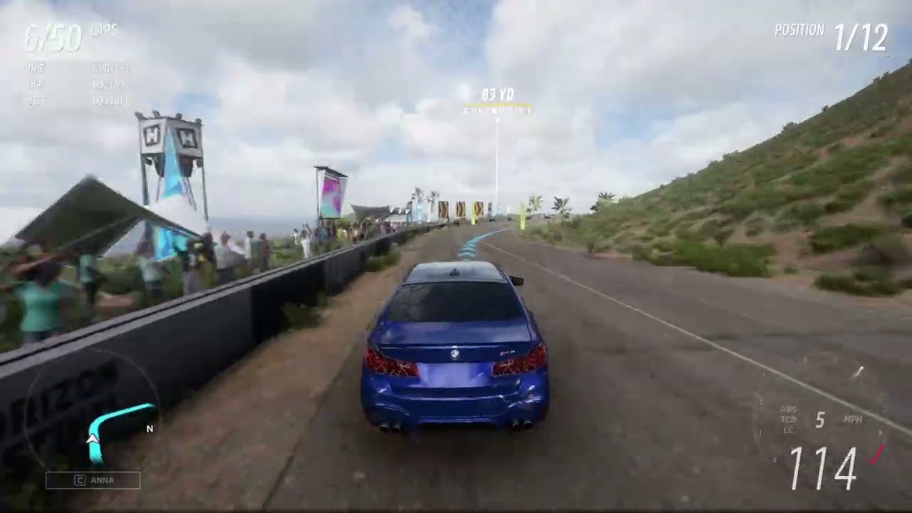 racing in forza horizon 5 with bmw M5 F90