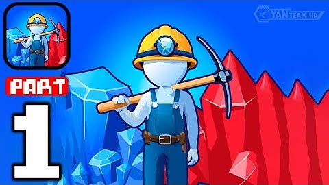 Mine Rush - Gameplay Walkthrough Part 1 Tutorial Become a miner (iOS,Android)