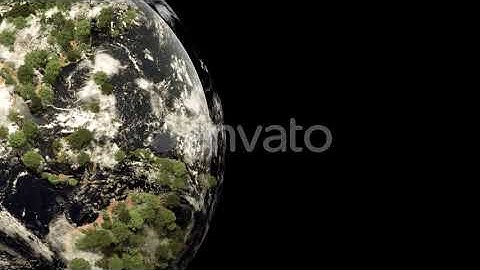 Green Earth With Trees 02 | Motion Graphics - Envato elements