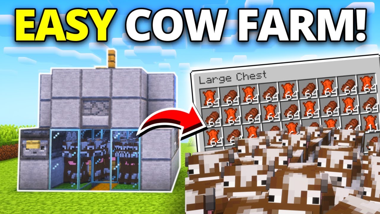 SIMPLE Automatic Cow Farm in Minecraft 1.21+ (Tutorial)