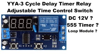 YYA-3 DC 12V Cycle Delay Timer Relay Adjustable Time Control Switch review (Urdu/Hindi)