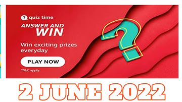 Amazon Funzone Quiz Answers Today| 2 June 2022 |Daily Quiz Time