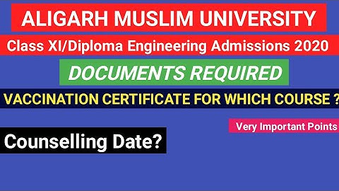 AMU Admissions 2020|Documents Required | AMU Entrance Results 2020