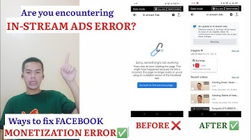 Solving In-stream Ads Error on @facebook862 | Content Monetization Program| Bonuses | Ads on Reels