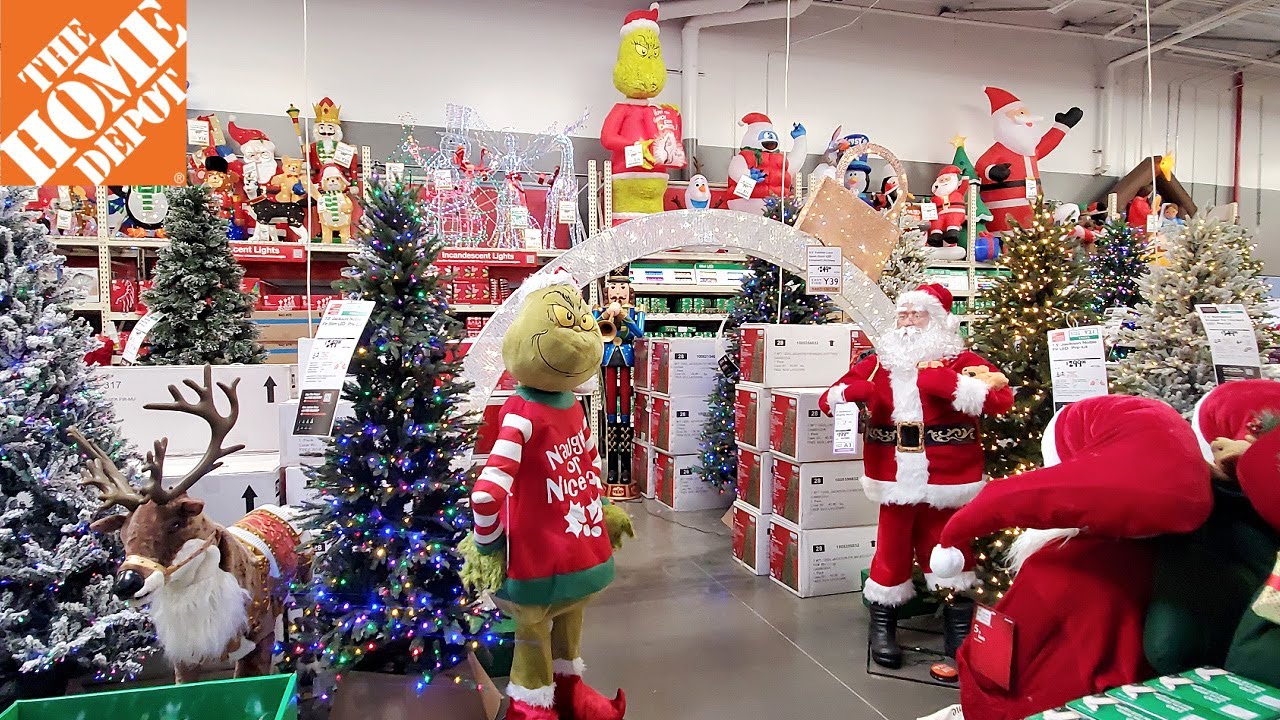THE HOME DEPOT CHRISTMAS DECORATIONS 2022 WALKTHROUGH YouTube