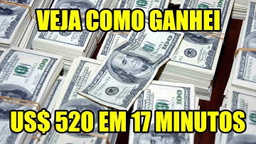 Ganhei 520 dólares em 17 minutos com Opções Binárias