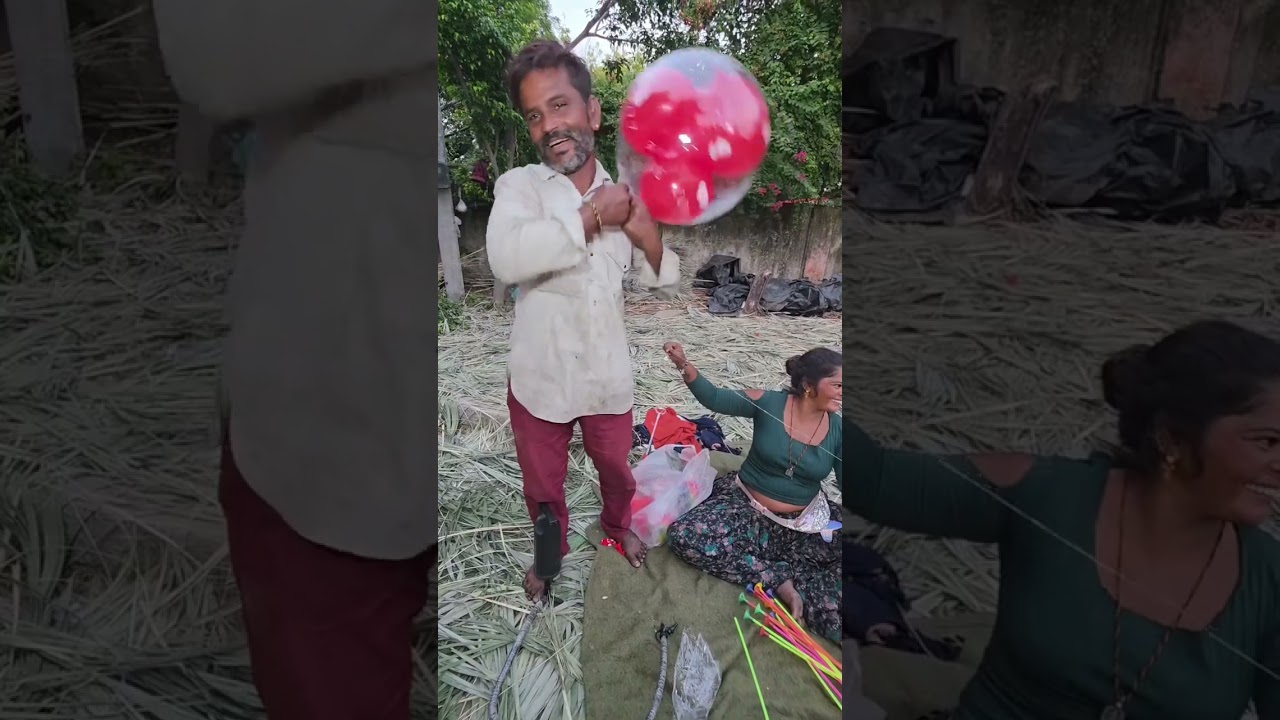 नायलॉन पिन्नी से बना दिया गुब्बारा 👌 