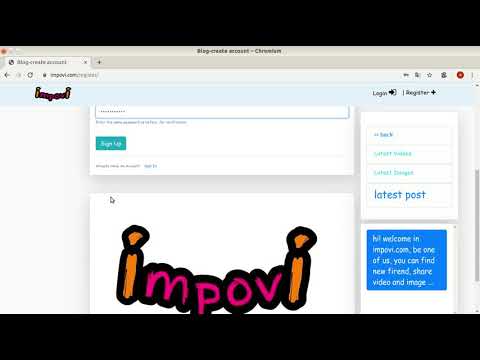 How to create an account in www.impovi.com and start post your videos and images