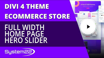 Divi 4 Ecommerce Full Width Home Page Hero Slider 👍