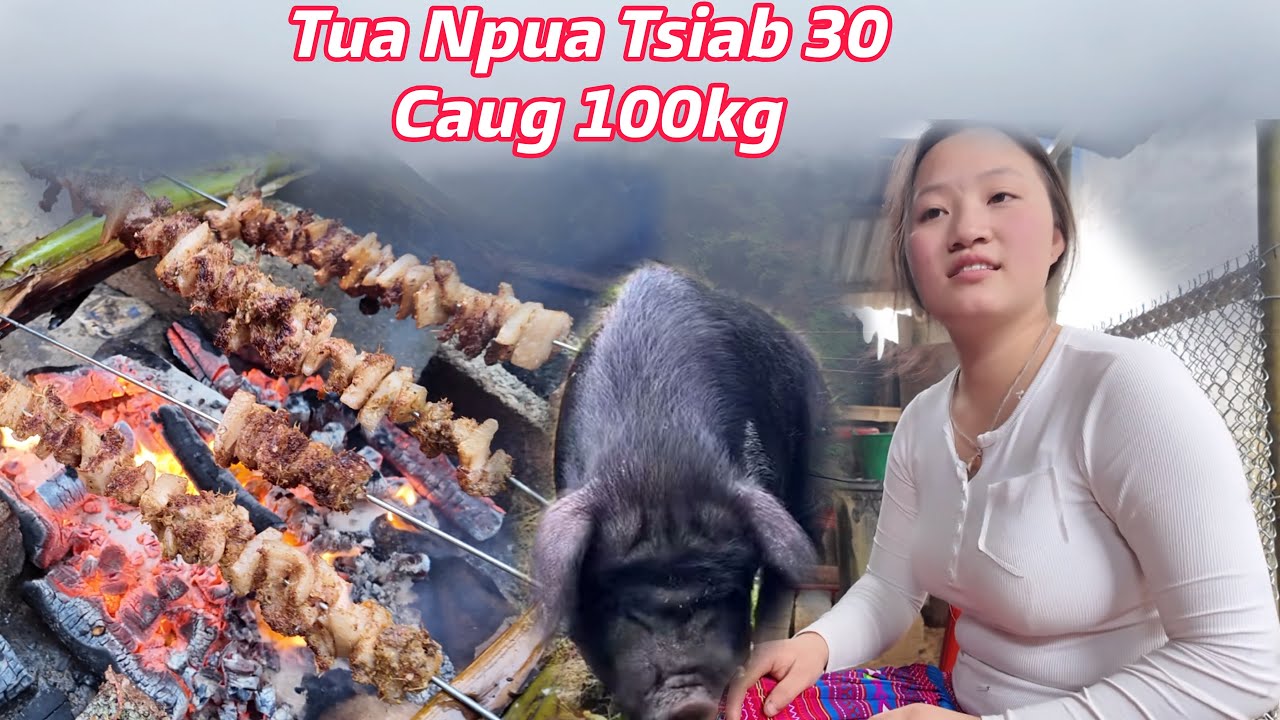 Thawj Zaug Teev Thoj Mus Nrog Hmoob Tua Npuav 100.kg Noj Tsiab 30 Caug Nrog Nyab Laj